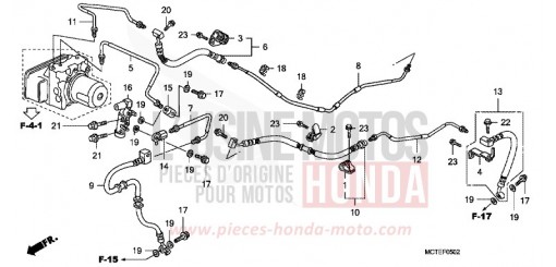 TUYAUTERIE FREIN ARRIERE (FJS600A) FJS600A7 de 2007